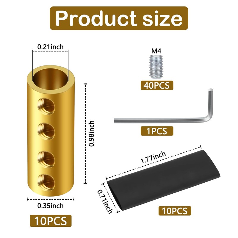 10 Sets 6 Gauge Wire Connectors, 80A Quick Wire Connection