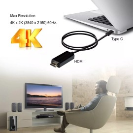 yellowprice Connect Type C Phone to TVUSB Type C(Thunderbolt 3) to HDMI 4K UHD Cable, 6ft
