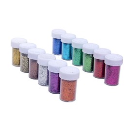 LALAFINA DIY Decorative Glitter Powder 12 Colors Pigment Nail Art Supplies Craft Glitter