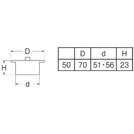 SANEI Bath Faucet with Rubber Stopper VU and VP Pipe Nominal 50 H20-50