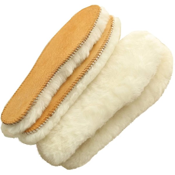 Australian Sheepskin Insoles,Thick and Warm Wool Insole,Women Men Replacement Insole (8 M US Women)