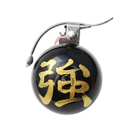 Crane Bike Bell/Japanese Talisman for Strength, Steel Clamp, Made in Japan for City Bikes, Cruisers, Road Bikes or MTB, Fits Handlebar Diameters 22.2 mm to 26.0 mm