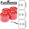 FunTomia Pack of 4 Longboard/Skateboard Wheels (Big Wheels) in 70