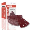 Delta Sanding Triangles with Velcro, 80 Grit, 100 Pieces, 93