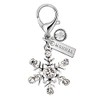 MONNEL MC307 Little Crystal Snowflake Lobster Clasp Charm for Women