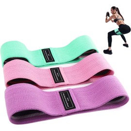 ANNA TOSANI Bandas de Resistencia (Set de 3), Bandas Elasticas de Fitness para Yoga, Pilates, Estiramientos Bandas Antideslizantes de Ejercicios para Fuerza de Piernas y Glúteos