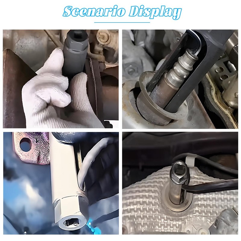 Car Oxygen Sensor Socket with Side Wire Cutout, 1/2" Drive