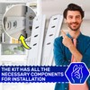 2 Pieces Mounting Set of Integrated Fridge Door Sliders for
