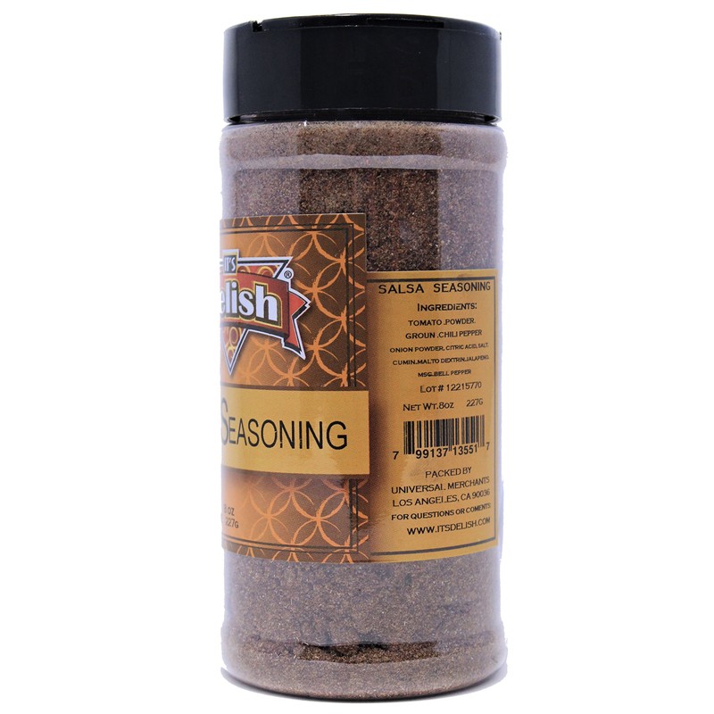 Salsa Seasoning by Its Delish, 8 Oz. Medium Jar