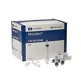 Covidien Monoject 6 ml Oral Medication Syringes Clear Polypropylene 100 Count