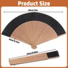Nogeqi Handheld Folding Fan, Bamboo Foldable Hand Fan for Women