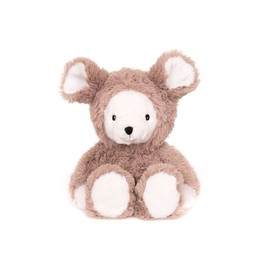 Habibi Premium Wärmekissen/Stofftier f. Kinder u. Erwachsene - 1842 Maus-Bär/Mouse-Bear m. Kapuze, herausnehmbare Hirsefüllung, Wärmekuscheltier zum Erwärmen i.d. Mikrowelle/Backofen, auch für Babys