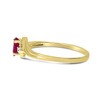 10k Yellow Gold Oval Ruby And Diamond Ring (Size 8)
