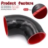 TuoLauthon TuoLauthon 90 Degree 3 to 3-1/2 inch(76-89mm) Silicone Reducer