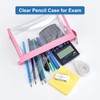 TOYESS 2 x Clear PVC Plastic Exam Case, Pink &