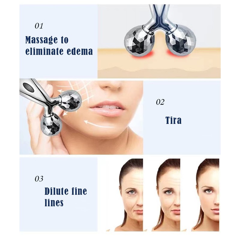 3D Face Roller Massager, Facial Care Massager, V-Shape Facial Massager