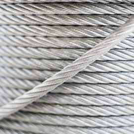 DQ-PP | GALVANISED WIRE ROPE | 3 milimeters | 5 meters | 6x7 strand | weaved steel cable | zinced metal cord