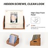 Vinyl Record Storage Crate, Solid Wood Rustic Record Box Holds