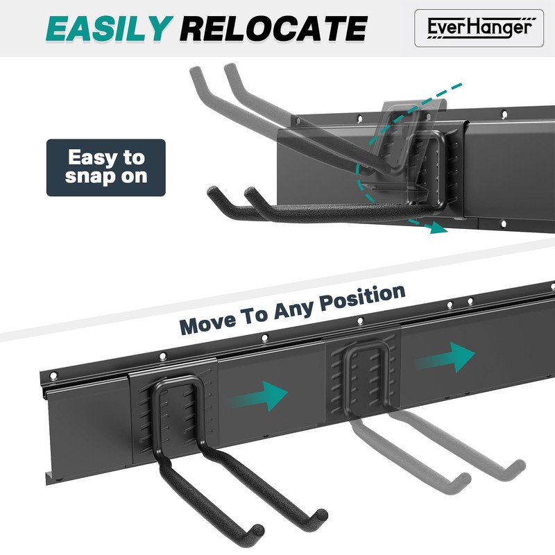 EVERHANGER Garage Tool Storage Organizer, Wall Mount Garden Tool Rack