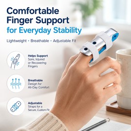 Finger Support Brace for Men & Women – Breathable Finger Splint for Daily Protection and Support