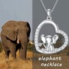 MEIDERBO Elephant Necklace 925 Sterling Silver Heart Elephant Pendant Necklace