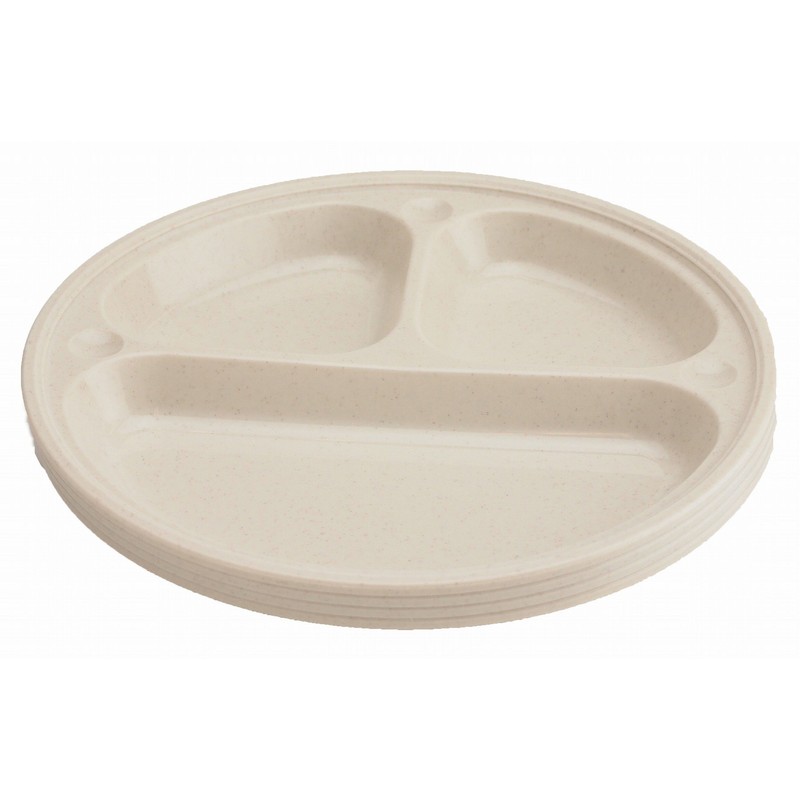 Captain Stag M-9517 BBQ Plate Set, Antibacterial Divider Plate, 8.3
