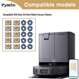 Pymin 20 PCS Vacuum Accessories for Eufy X10 Pro Omni Cleaner Robot, Replacement Parts Kit with 10 Mop Pads+10 Vacuum Bags