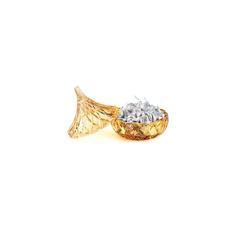 Godinger Gold Glass Hershey Kiss Candy Dish - A Sweet