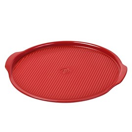 Emile Henry Made In France Flame Pizza Stone, 14.6 x 14.6", Burgundy