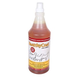 HealthyCoat Goat Formula: Quart. Skin, Coat, Body Condition, Allergies, Immune System, Milk Production.