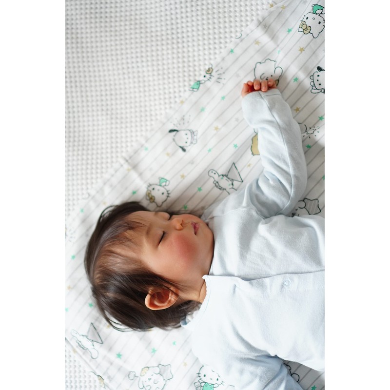Vit Heart Sanrio Baby Star Grey Stripe Gauze Swaddle (SB03S)