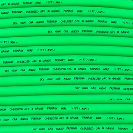 Sky High Car Audio OFC 18 Gauge Primary Wire 100ft (Green)