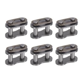 sourcing map Chain Main Link Roller 1/2 Inch Carbon Steel Connectors for 08B Chain Pack of 6