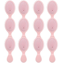 Bridesmaid Proposal Gifts 8pcs Mini Travel Brush bachelorette party accessories Cute hair Brush for Wedding Party Favors for Wedding Party Favors (Pink, 12pcs)
