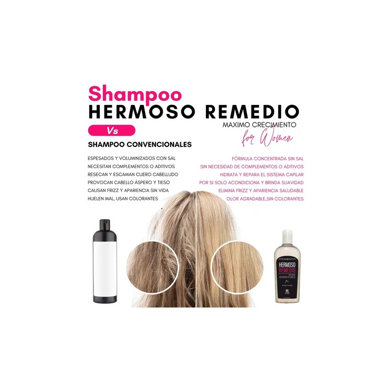 6 Shampoo Crecimiento Anticaída Reparador 7en1 Paquete Mixto
