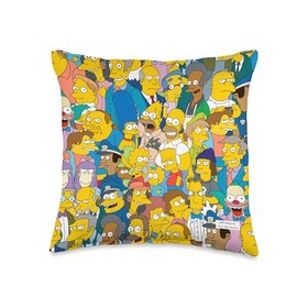 The Simpsons Springfield Characters Print Throw Pillow