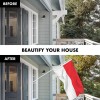 UD_G128 Combo Pack: 6 Ft Tangle Free Spinning Flagpole (White)