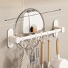 Wall Mount Utensil Rail Rack Easy Sliding Space Aluminum Kitchen
