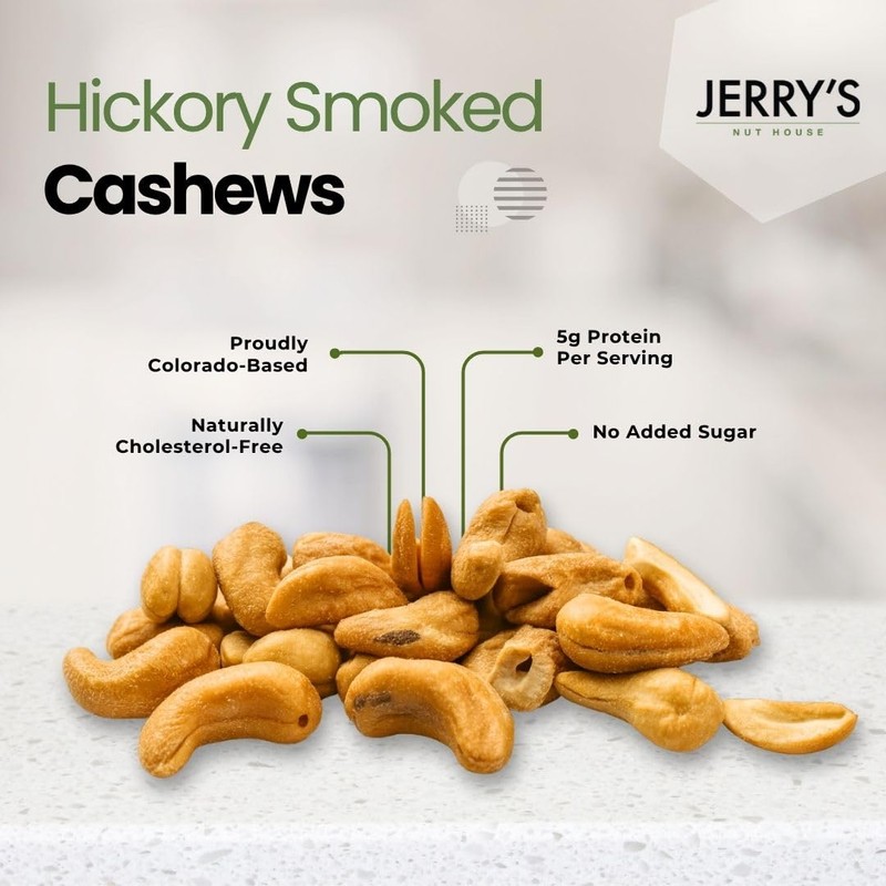 Large Cashews, Roasted & Salted - Jerry’s Nut House: Premium