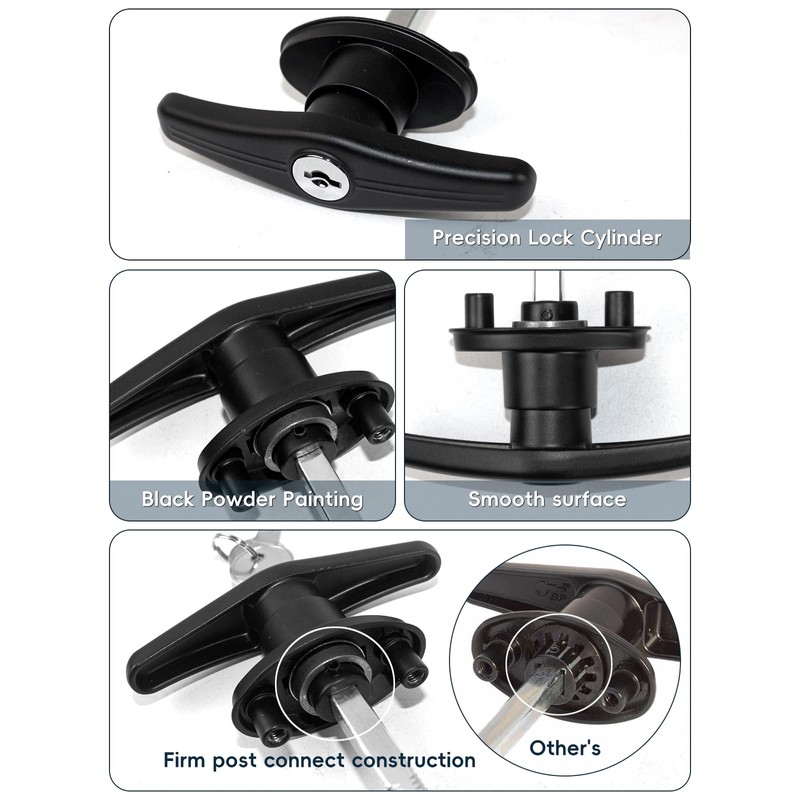 Quality Life Truck Cap T-Handle Lock for Camper Shell Replacement