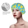 Yellow Rubber Ducks Shower Cap For Women Adjustable Double Waterproof