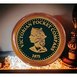 Brass Compass - Pocket Compass with Leather Case - Robert Frost Gift for Friends Engraved Compass - The Road Not Taken Compass (Pack of 2), Brown Antique, Pocket Size