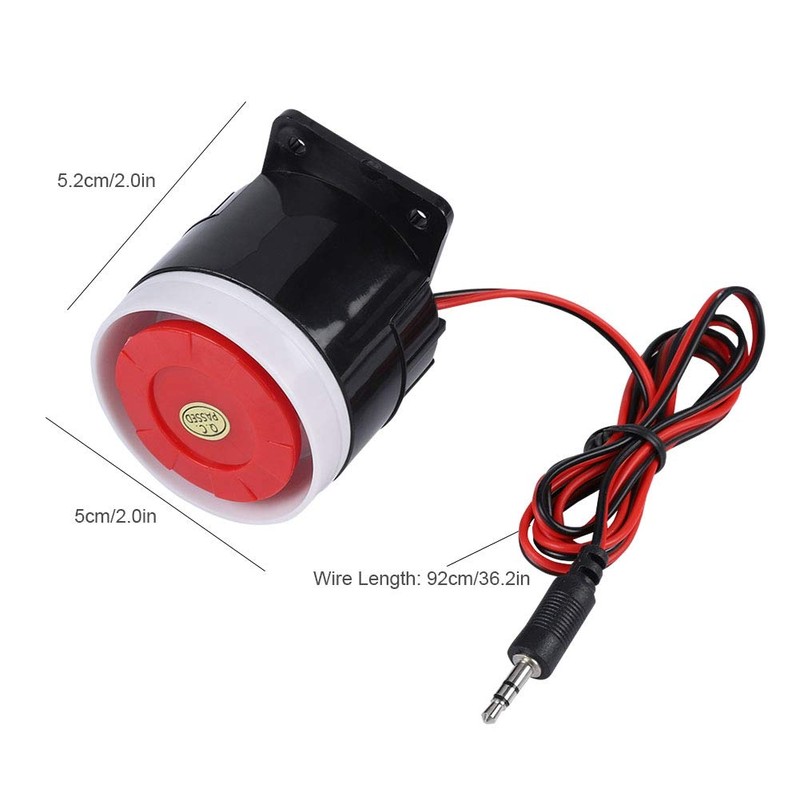 DC 12V Mini Red Wired Horn Siren Sound Alarm System