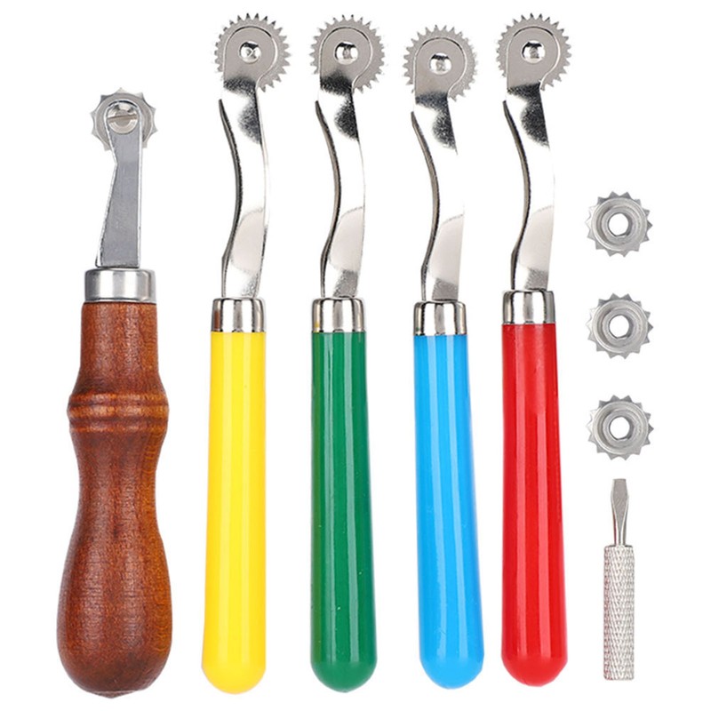 5Pcs Leather OverStitch Marking Wheel Handcrafted Scribe Point Make Tool