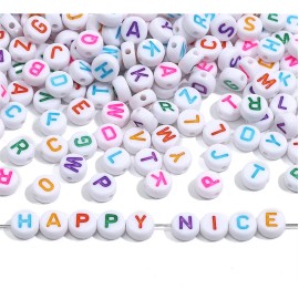 TGEXYI 2800 Piezas Letras Para Pulsera, Cuentas Para Hacer Pulseras, Cuentas De Letras 1400 Negro Y 1400 Colorido, Friendship Bracelet Kit, Regalos...