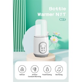 Bottle Warmer,Fast Baby Milk Warmer with Timer,Accurate Temperature to Preserve Fullest Nutrients in Breast Milk, with Defrost, Sterili-zing, Keep, Heat Baby Food Jars Function