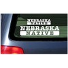 Nebraska Native - White Letters Vinyl Sticker Window Decal