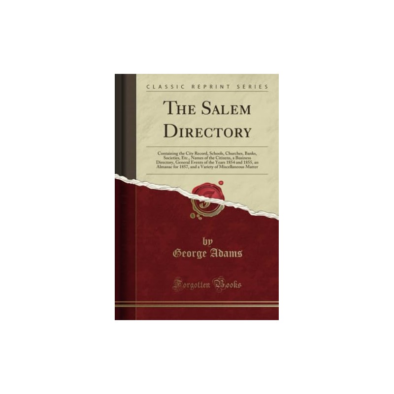 The Salem Directory (Classic Reprint)