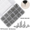 FandWay 700Pcs Phillips Pan Head With Washer Self-Tapping Screws, M2