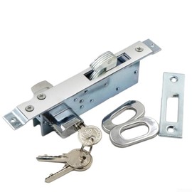 Sliding Door Hook Lock, Zinc Alloy Invisible Security Lock With Keys For Kitchen Balcony Sliding Doors 35-55MM Door Width